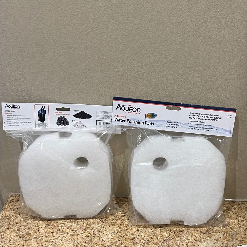 NIP AQUEON Quietflow Water Polishing Pads Size Large 2 Packages 4 Pads Total